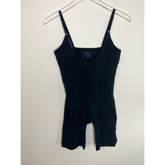 SPANX Power Mid-Thigh Open-Bust Bodysuit Size 3X Very Black - Picture 2 of 13